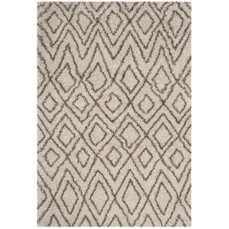 Safavieh SGH-Hudson Shag 300 2 x 3 ft. Rectangle Area Rug Ivory & Grey SGH332A-2